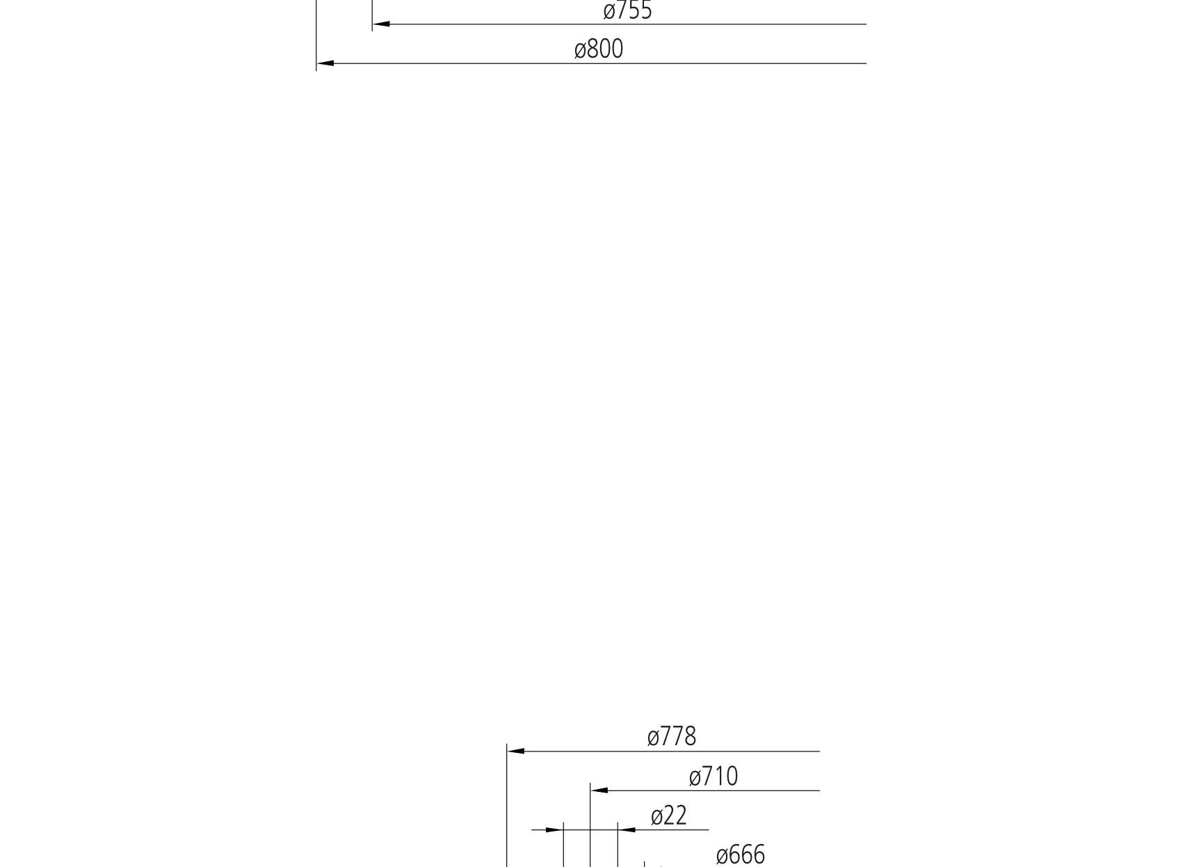 IMO Other Standard Ball Series Ungeared outline drawing