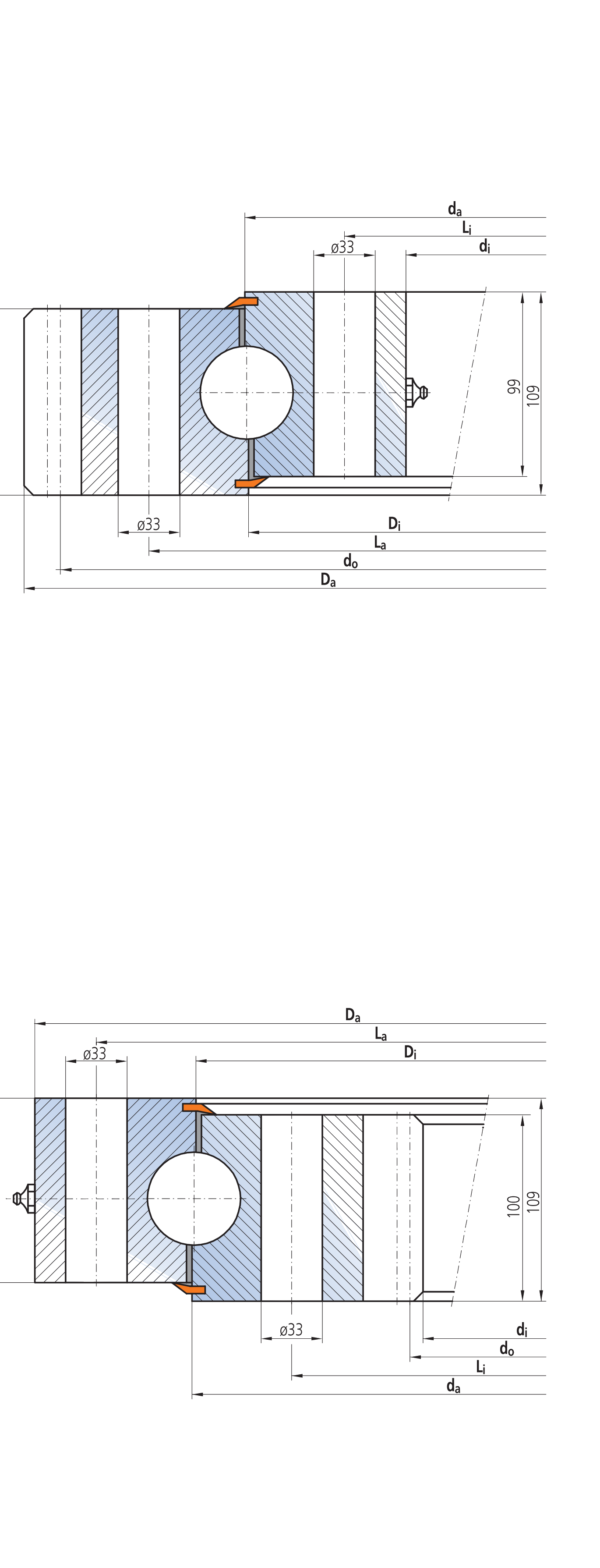 IMO 150 Series Internal gear outline drawing