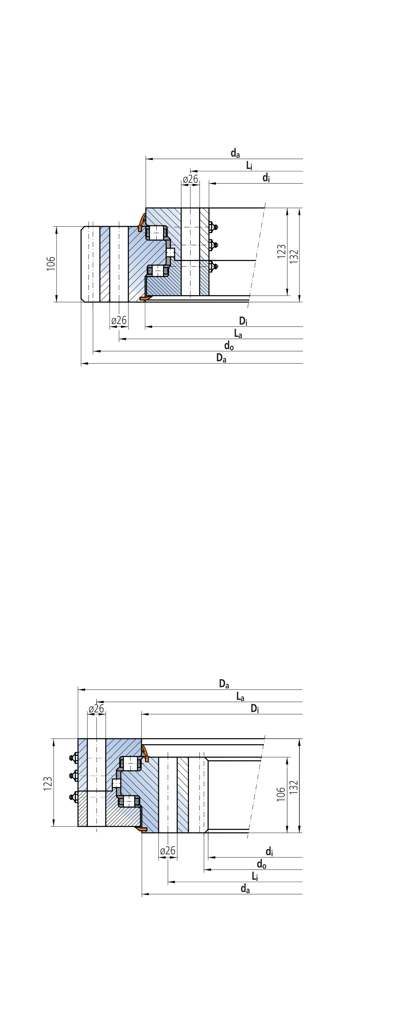 IMO 320 Series Internal gear outline drawing
