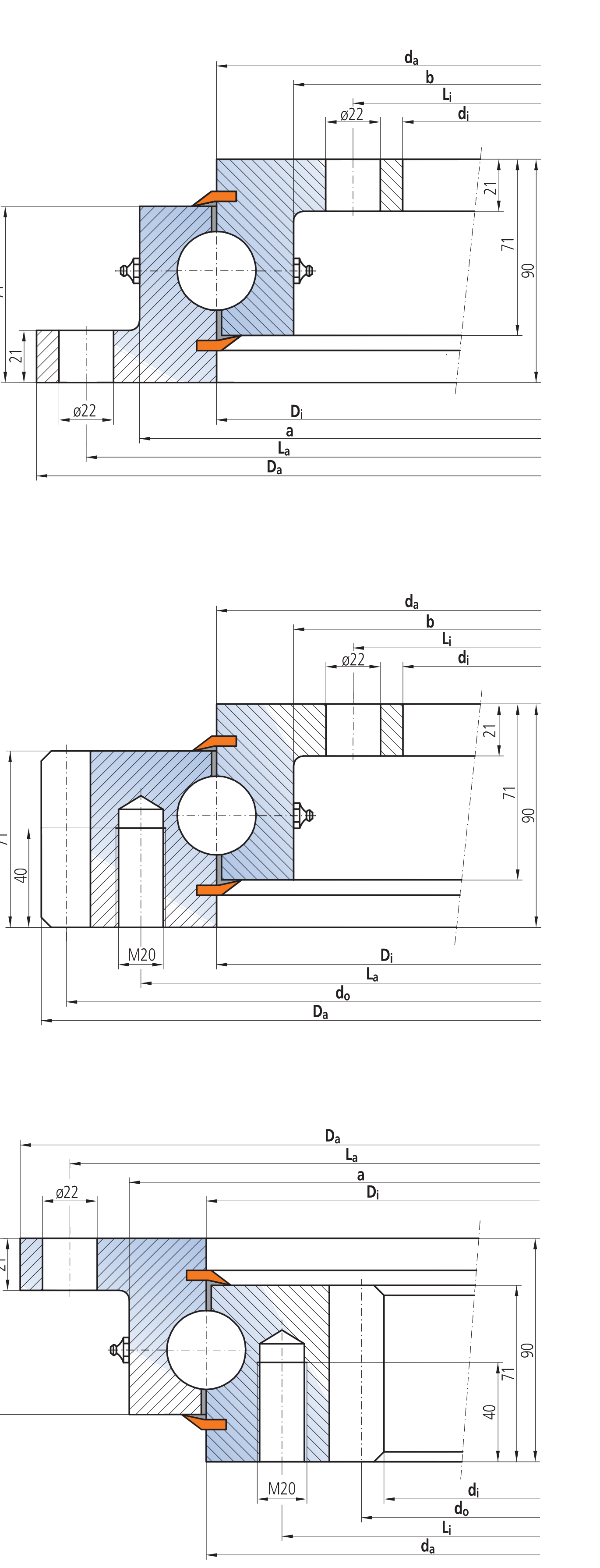 IMO 932 Series Ungeared outline drawing