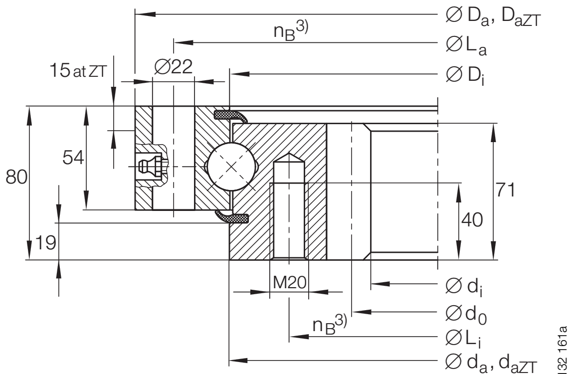 INA VSI 25 Series Internal gear outline drawing
