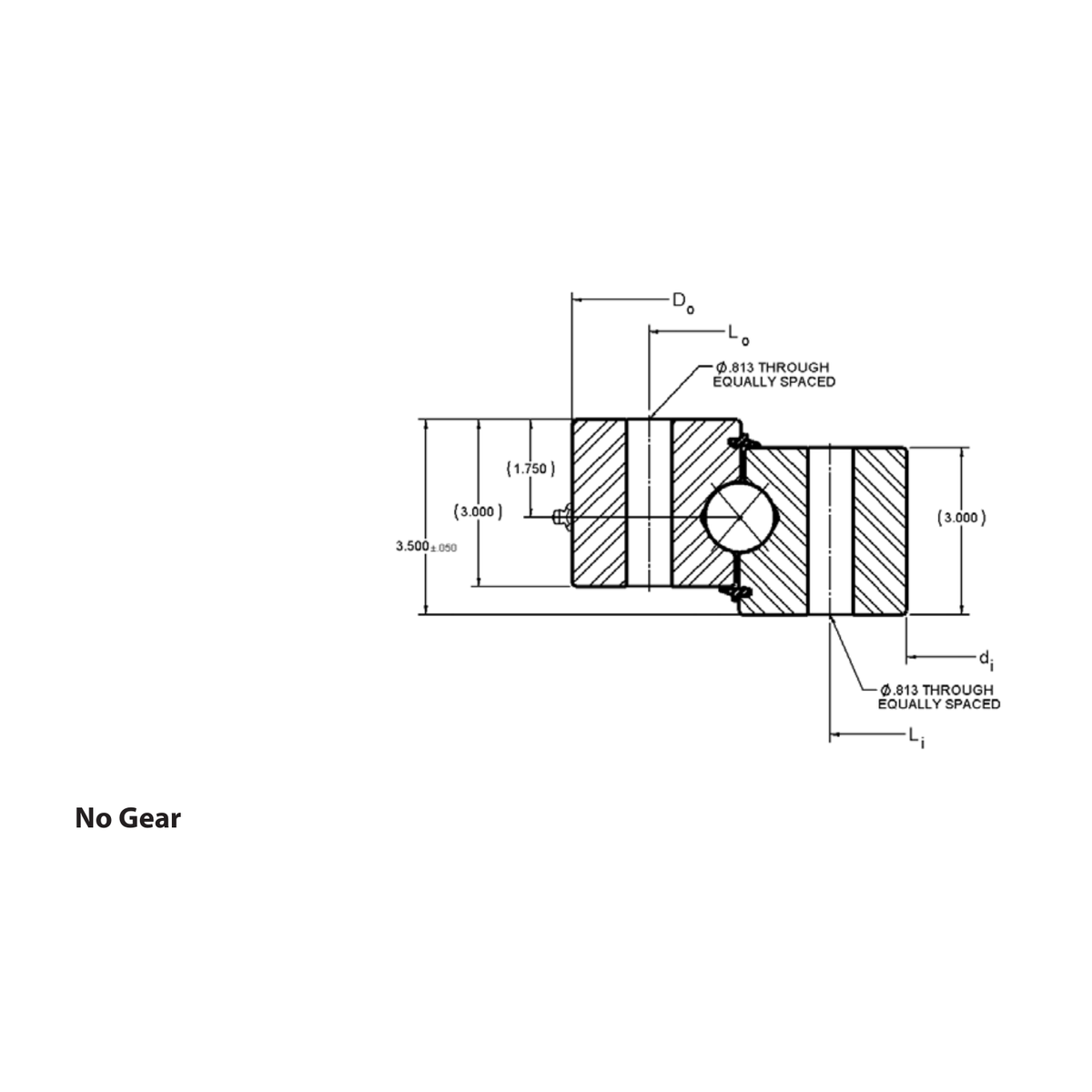 Kaydon HT Series Ungeared outline drawing