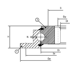 Desenho de contorno de origem do catálogo OEM para La Leonessa VI094ZE00