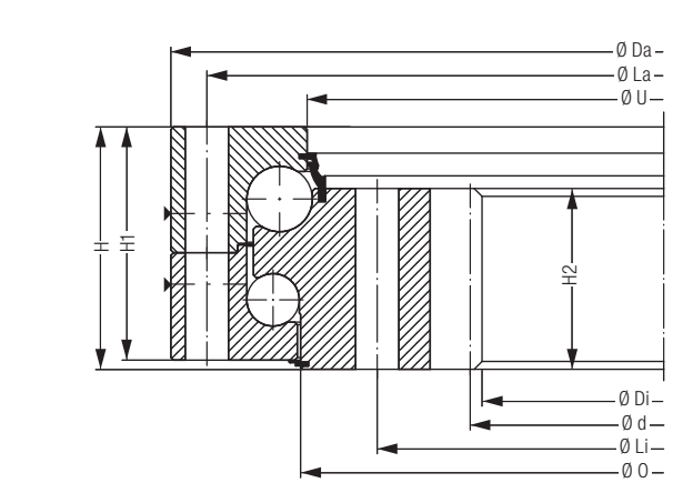 Disegno di ingombro dal catalogo OEM per Liebherr KUD01960-035ZJ15-900-000