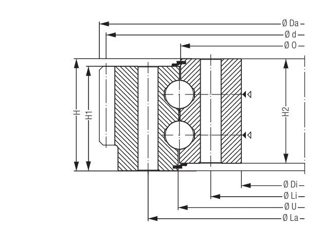 Disegno di ingombro dal catalogo OEM per Liebherr KUD01747-035WA15-900-000