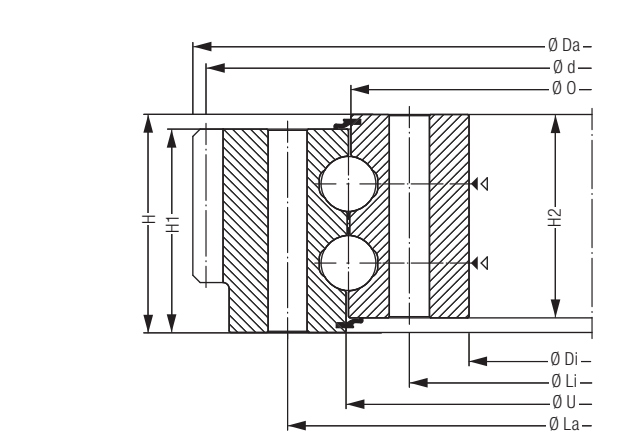 Disegno di ingombro dal catalogo OEM per Liebherr KUD02147-045WA15-900-000