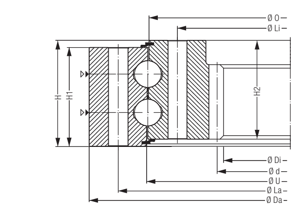 Disegno di ingombro dal catalogo OEM per Liebherr KUD01756-035WJ15-900-000