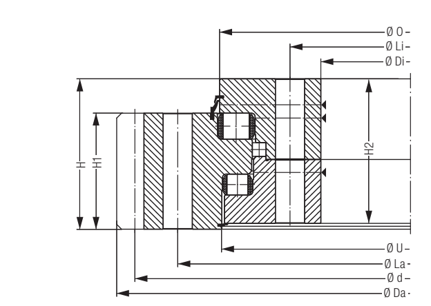 Plano de contorno de origen del catálogo OEM para Liebherr ROD01957-018DA15-900-000