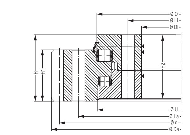 Plano de contorno de origen del catálogo OEM para Liebherr ROD02578-032DA15-900-000