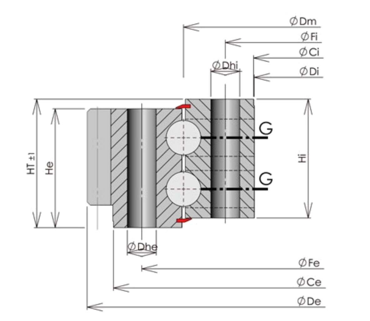 ROLLIX 11 Series External gear outline drawing