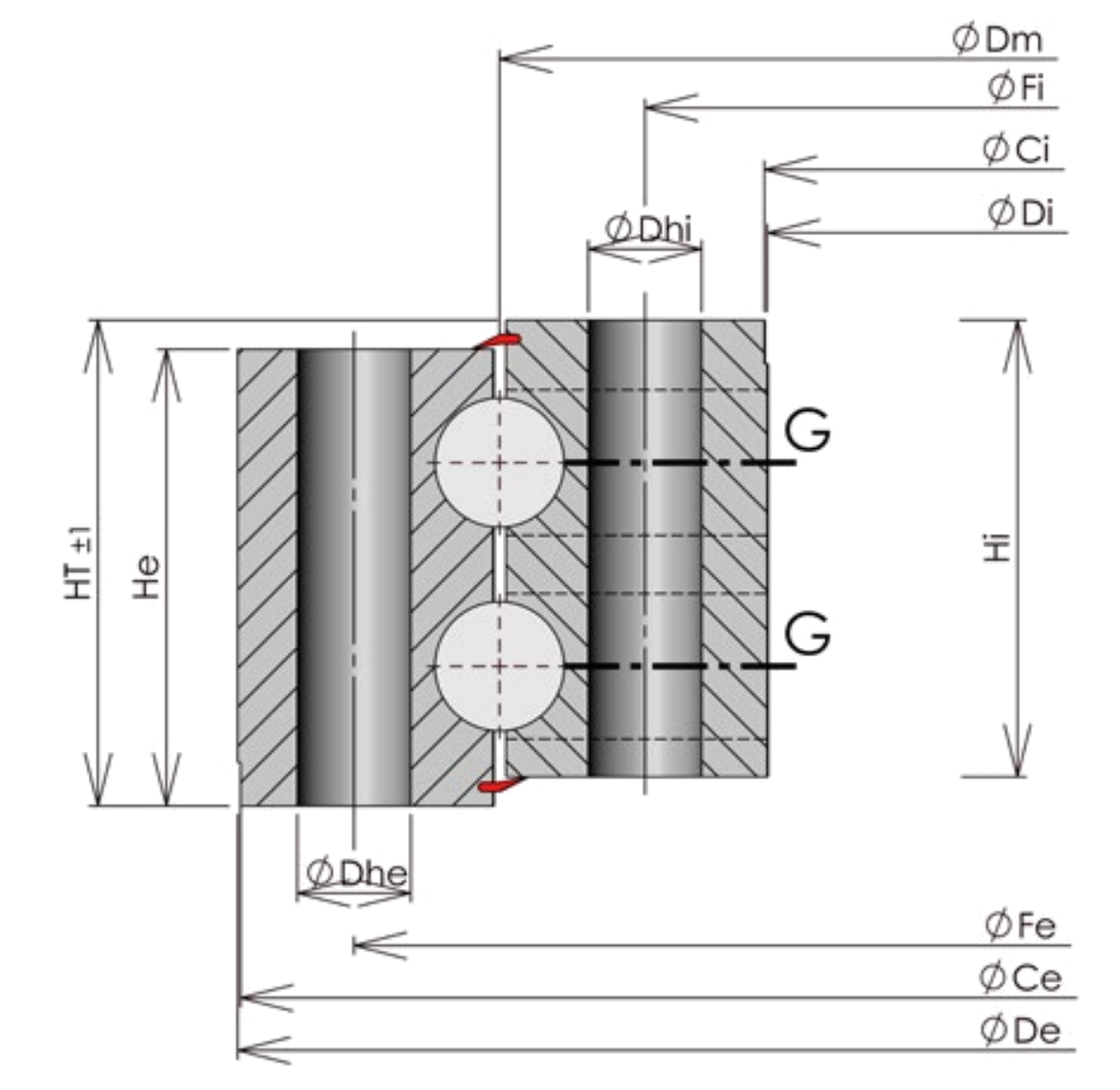ROLLIX 13 Series Ungeared outline drawing