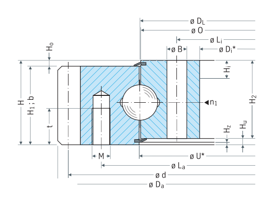 Rothe Erde 06 Series External gear outline drawing