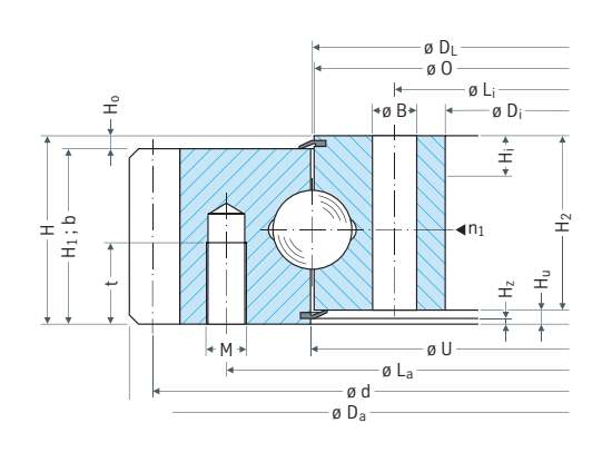 Rothe Erde 06 Series External gear outline drawing