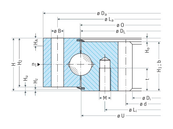 Rothe Erde 06 Series Internal gear outline drawing