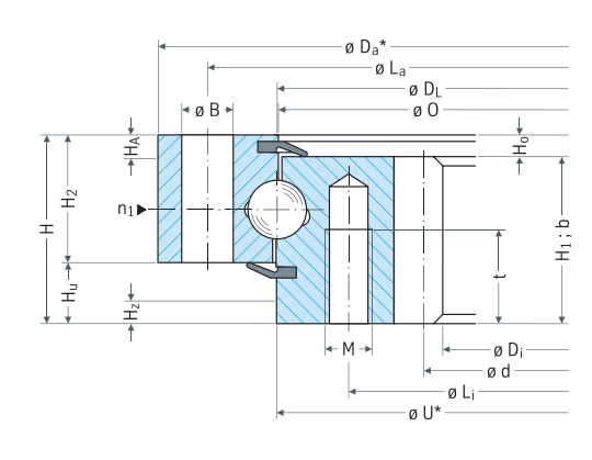 Rothe Erde 06 Series Internal gear outline drawing