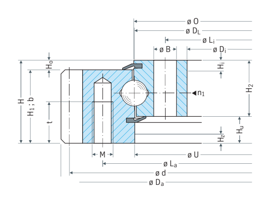 Rothe Erde 06 Series External gear outline drawing