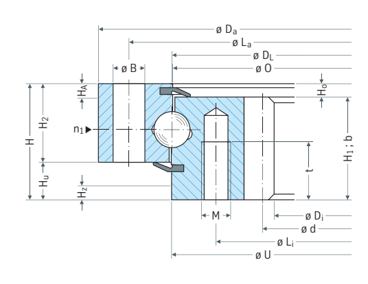 Rothe Erde 06 Series Internal gear outline drawing