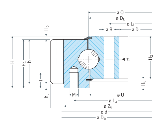 Rothe Erde 06 Series External gear outline drawing