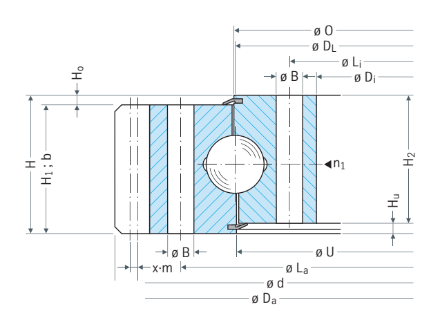 Rothe Erde 06 Series External gear outline drawing
