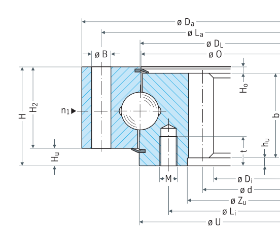 Rothe Erde 06 Series Internal gear outline drawing
