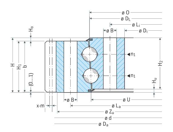 Rothe Erde 09 Series External gear outline drawing