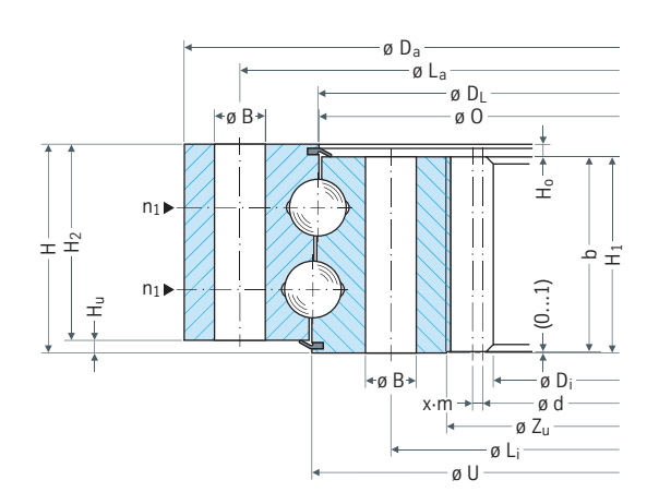 Rothe Erde 09 Series Internal gear outline drawing
