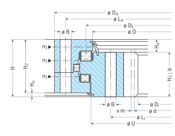 Rothe Erde 19 Series Internal gear outline drawing