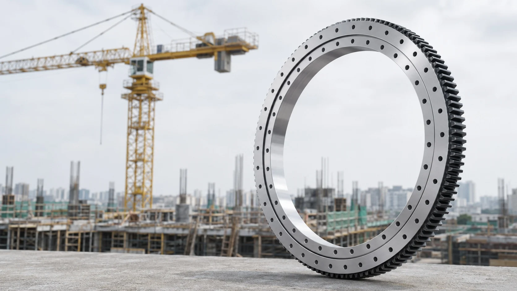 Inspection records for tower crane slewing bearings
