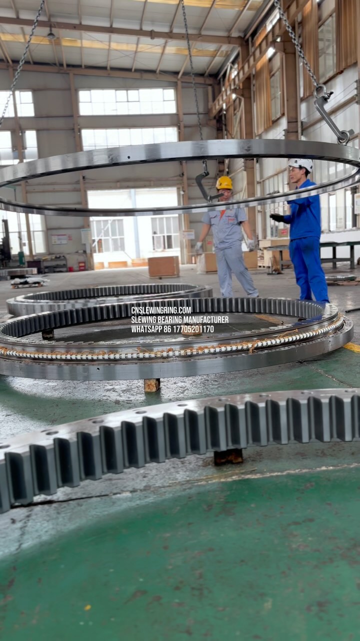 We manufacture and export high quality slewing bearings. cnslewingring.com Slewing bearing manufacturer WhatsApp 86 17705201170