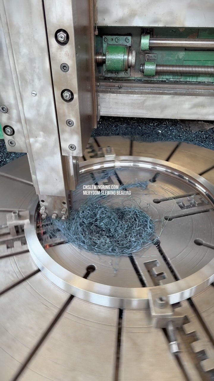 This is the outer ring of a slewing bearing. We are fine grinding the raceway and the accuracy…