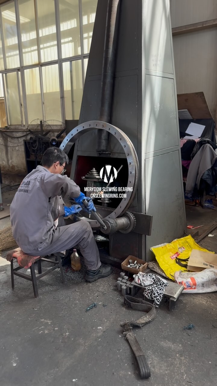We designed and made the tooling ourselves to process the oil injection hole of the slewing bearing. Since…