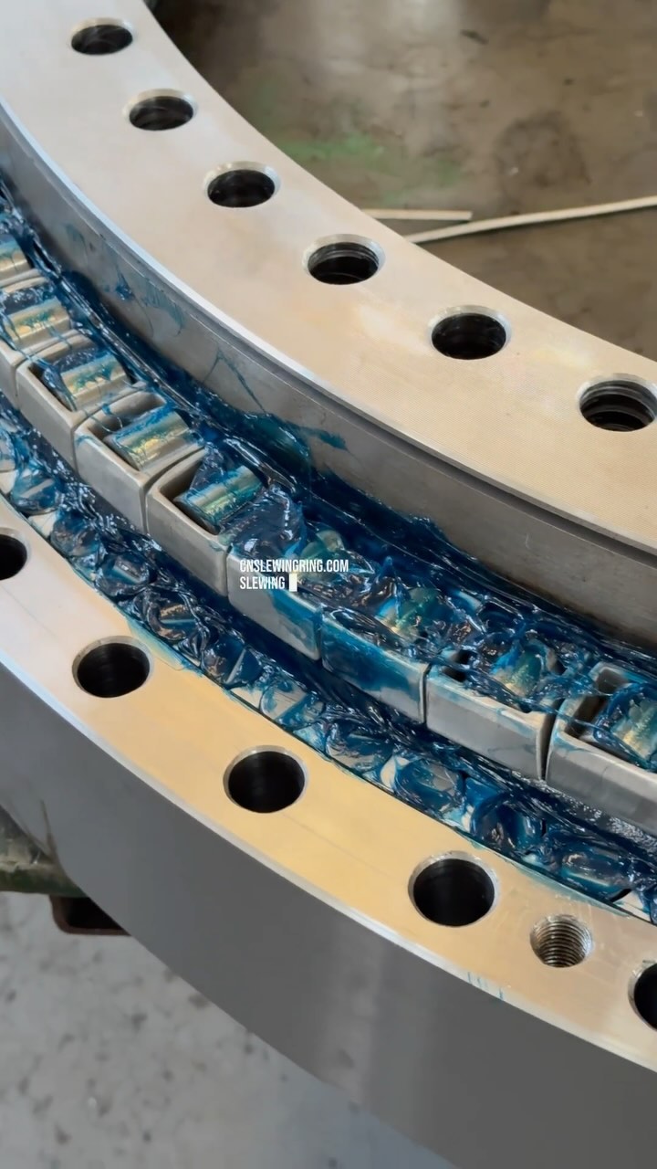 This is a high temperature resistant three-row roller slewing bearing. With aluminum spacers and special grease, it can…