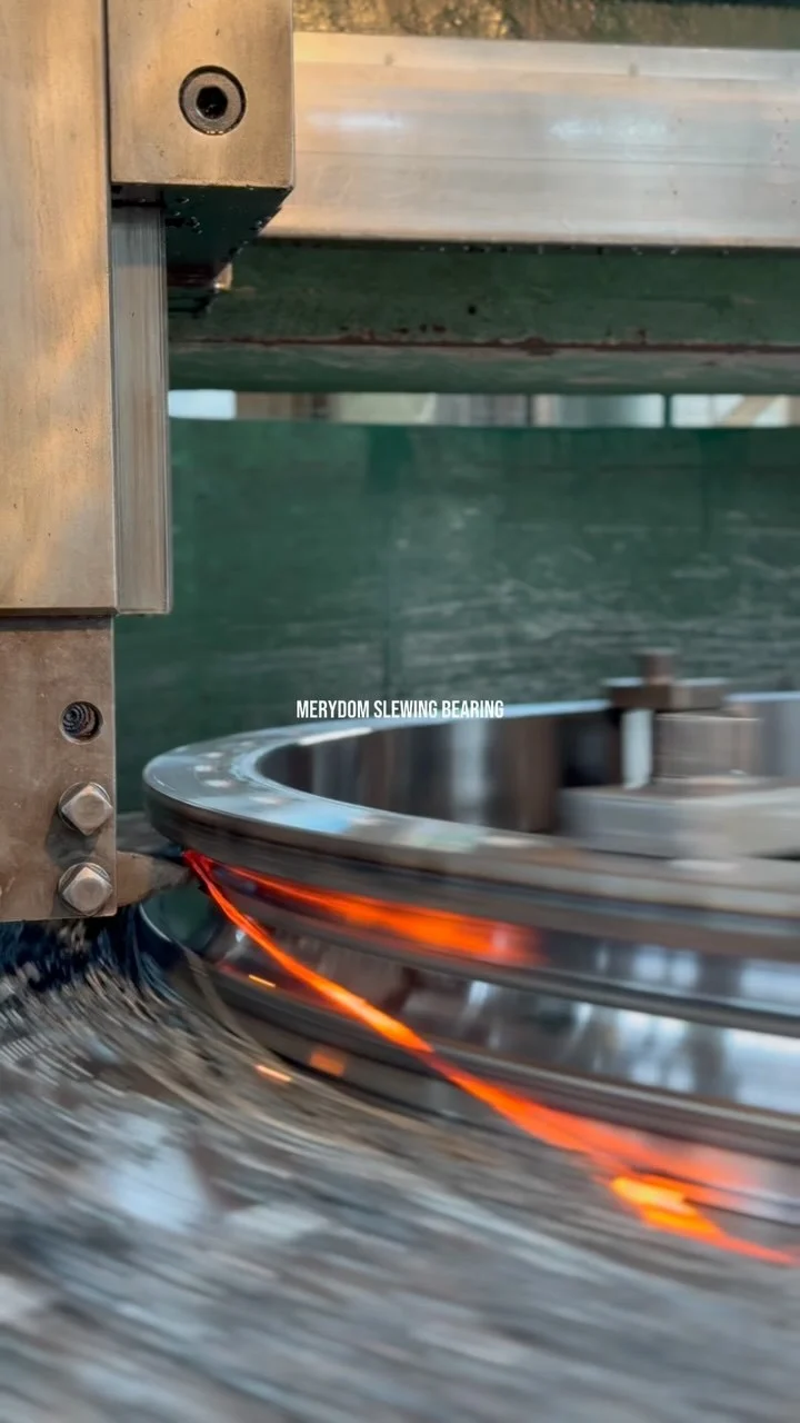 After heat treatment, the raceway of the slewing bearing needs to be ground again to keep the raceway…
