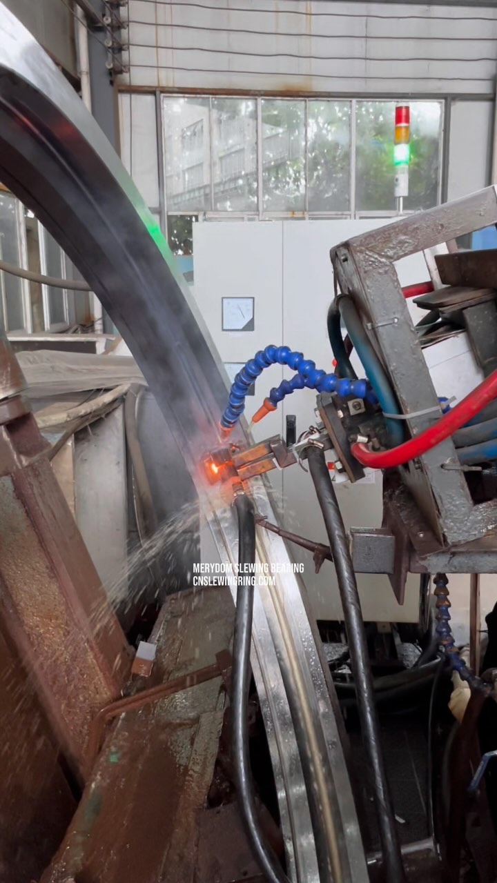 The hardness of the slewing bearing raceway will be enhanced after heat treatment. This is an essential process.…