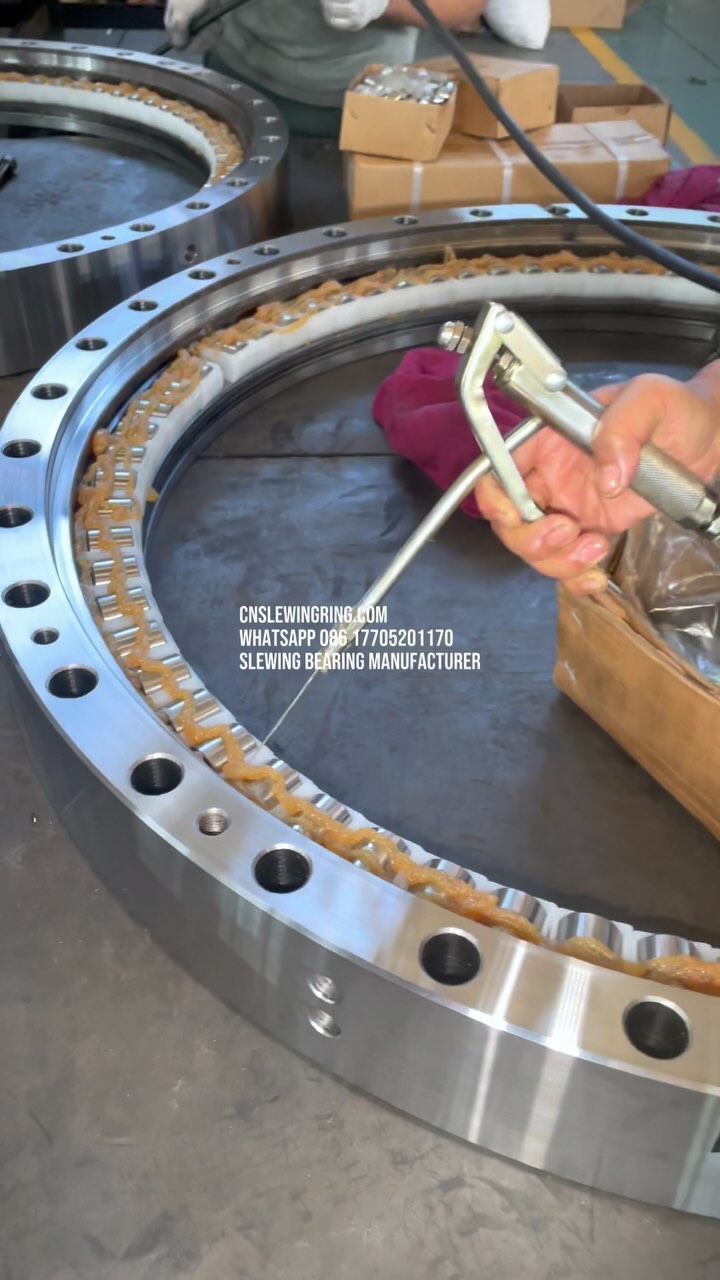 We manufacture high quality slewing bearings. cnslewingring.com WhatsApp 086 17705201170 Slewing Bearing Manufacturer