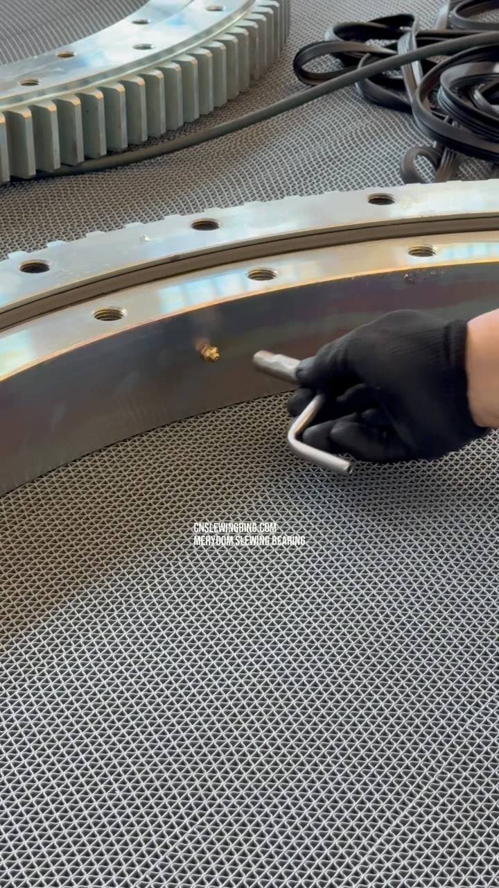 The slewing bearing needs to keep sufficient grease in the raceway. You can squeeze the grease into the…