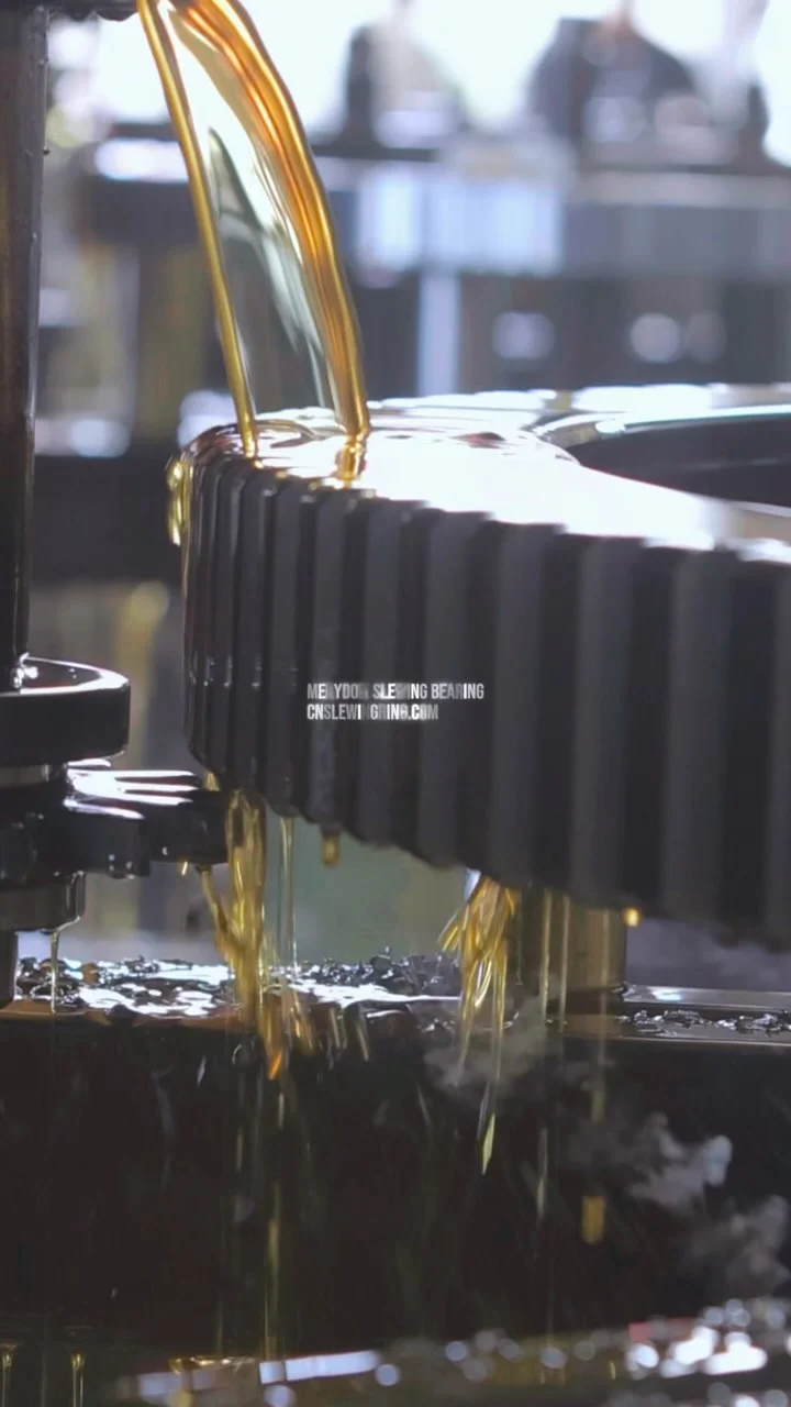 The external teeth of a slewing bearing are typically produced using a gear shaper or gear hobbing machine.