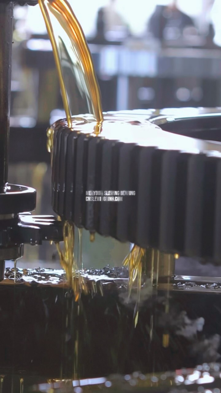 The external teeth of a slewing bearing are typically produced using a gear shaper or gear hobbing machine.