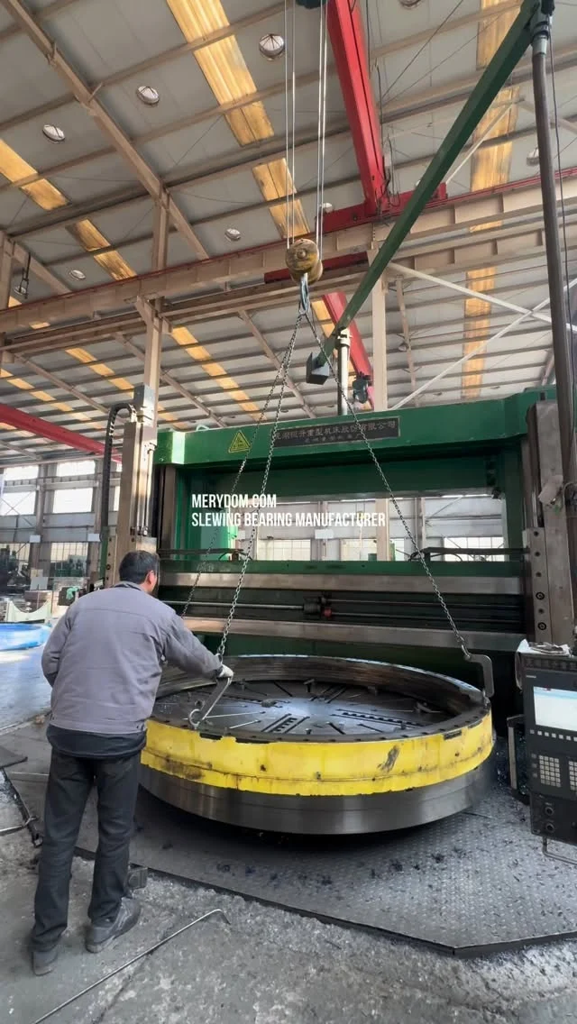 This is one of the rings of a three-row roller slewing bearing with a diameter of 3.5 meters,…