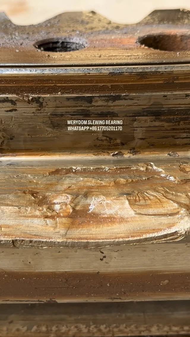 This massive slewing bearing—over 3 meters in diameter—arrived with severe raceway damage. But it is not the end…