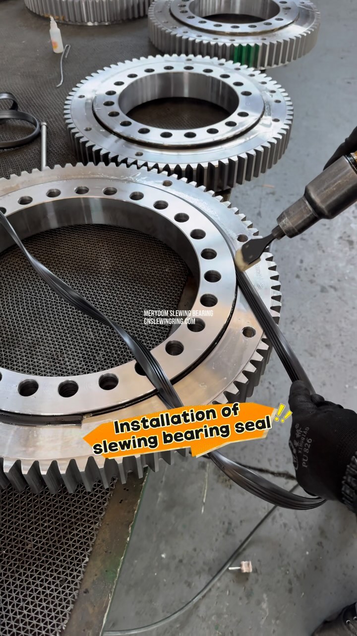 The main function of the slewing bearing seal is to prevent sand and gravel from entering the raceway,…
