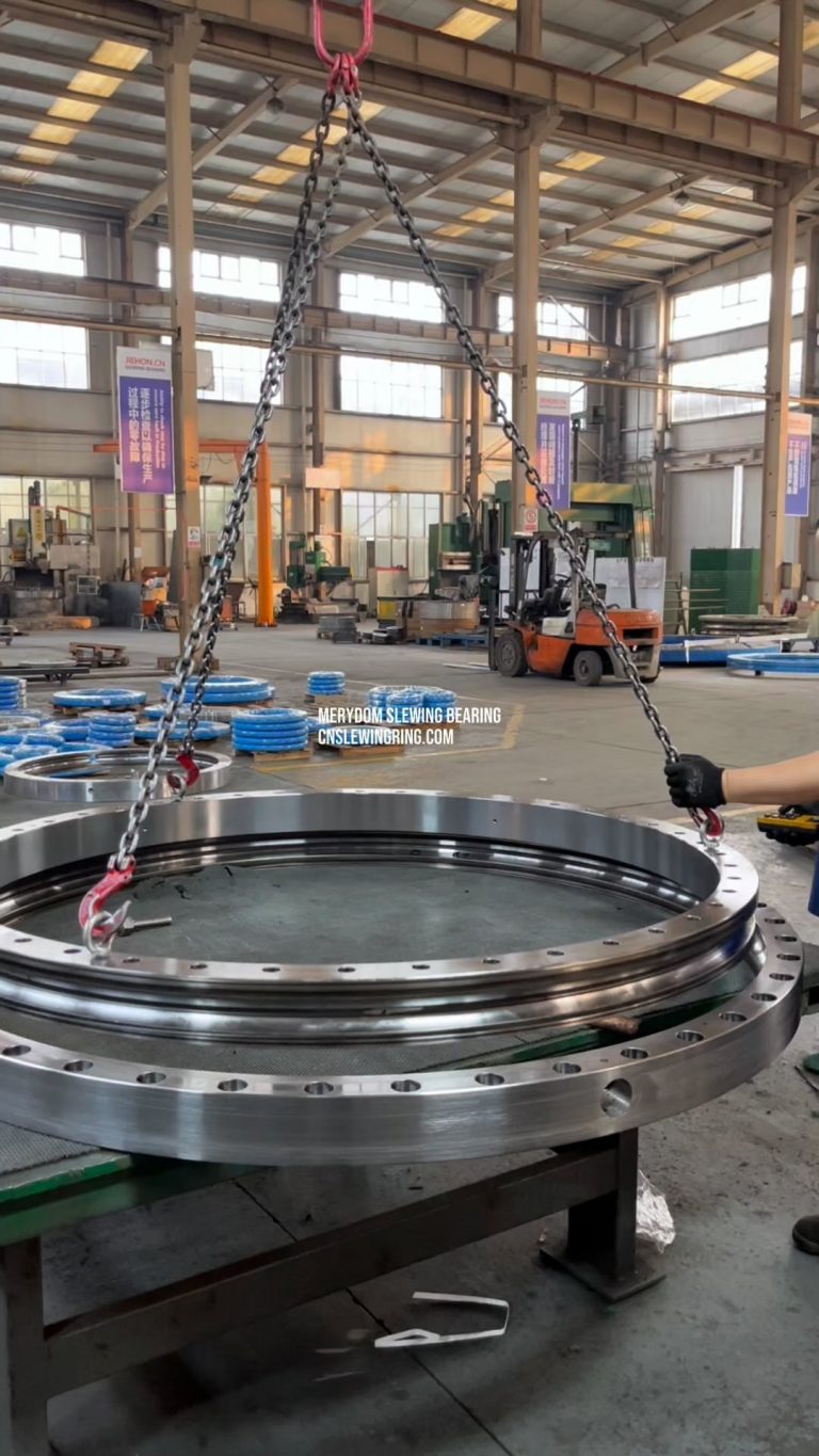 Gearless single row ball slewing bearing, diameter 1800mm