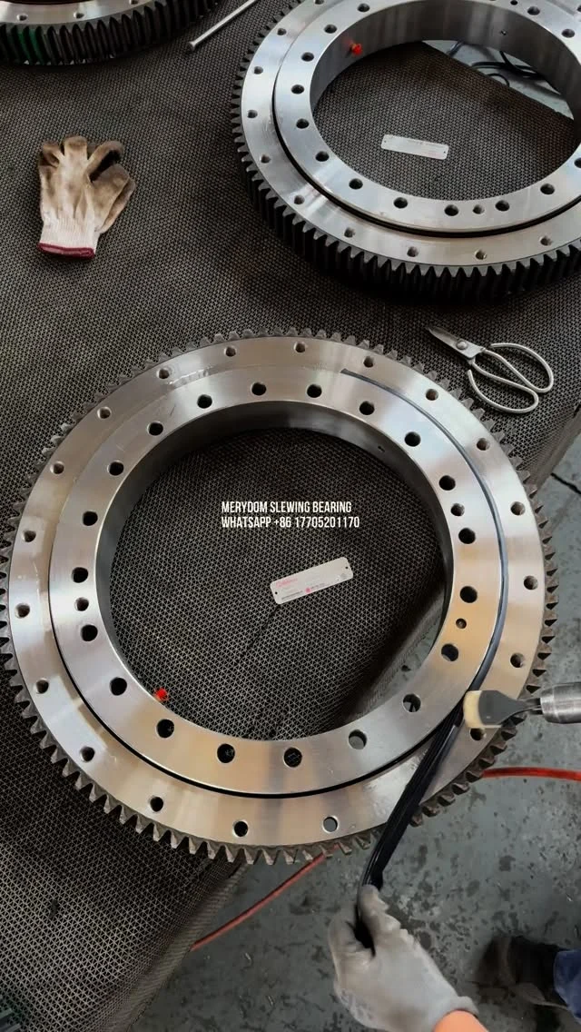 Installing seals for slewing bearings