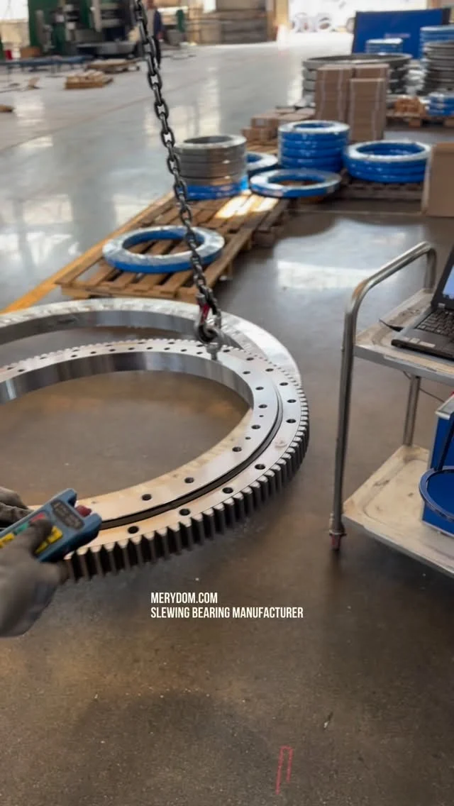 Every MERYDOM slewing bearing is laser-marked with a unique factory code. From material, machining, heat treatment to final…