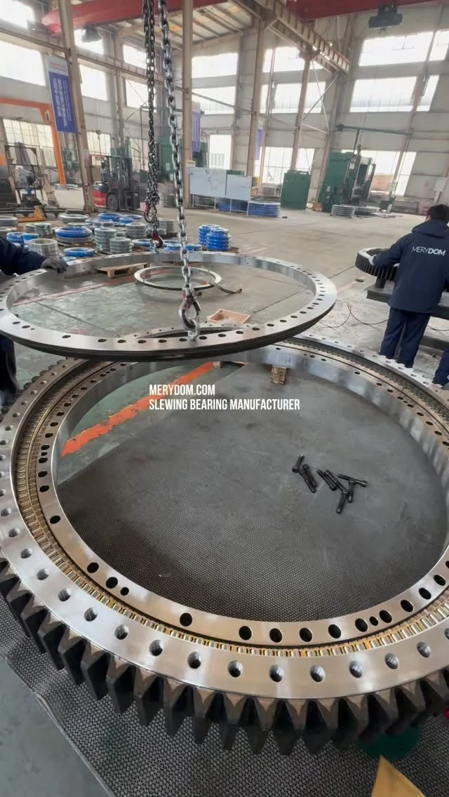 MERYDOM Heavy-Duty Three-Row Roller Slewing Bearing This is a heavy-duty three-row roller slewing bearing produced by MERYDOM, with…