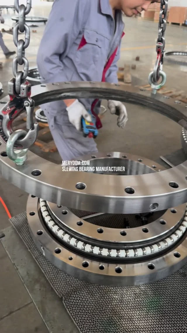 Double-row ball slewing bearing, stronger load, smoother rotation. MERYDOM — reliable manufacturing for every critical turn.