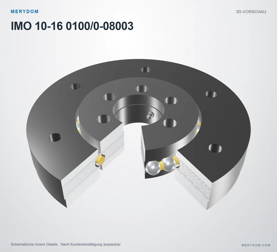 Vorschau des 3D-Modells des MERYDOM-Ersatzdrehkranzes für IMO 10-16 0100/0-08003.