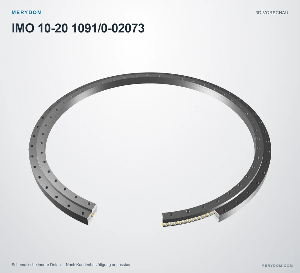 Vorschau des 3D-Modells des MERYDOM-Ersatzdrehkranzes für IMO 10-20 1091/0-02073.