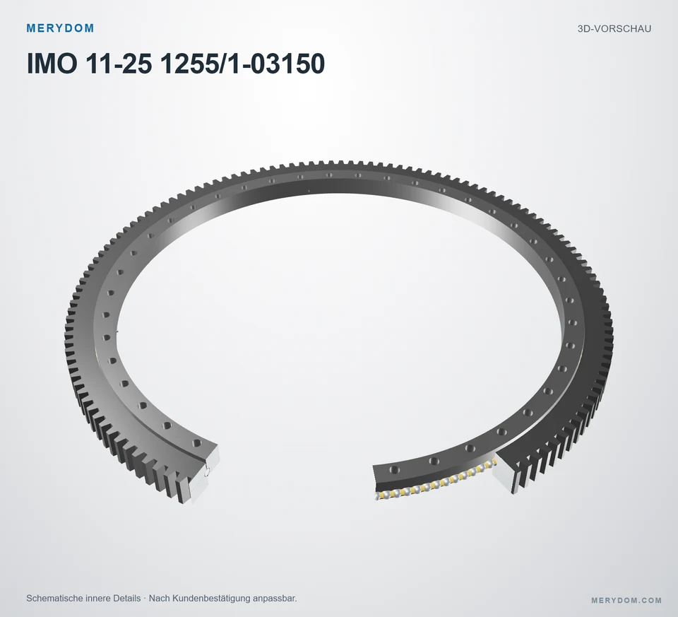 Vorschau des 3D-Modells des MERYDOM-Ersatzdrehkranzes für IMO 11-25 1255/1-03150.