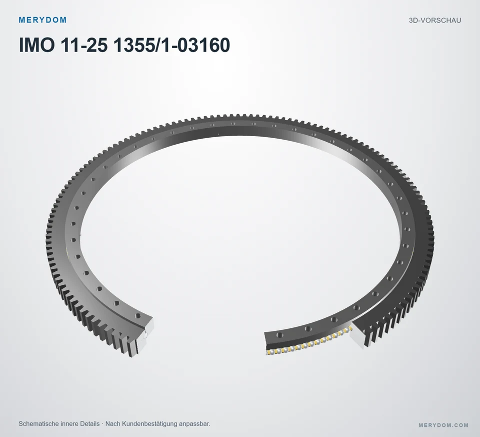 Vorschau des 3D-Modells des MERYDOM-Ersatzdrehkranzes für IMO 11-25 1355/1-03160.